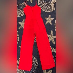Charlotte Russe Bold Red Jumpsuit